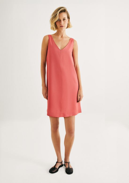 Foto do produto: Vestido Curto Com Decote V - Vermelho