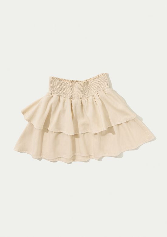 Foto do produto: Shorts Saia Infantil Com Babados - Creme