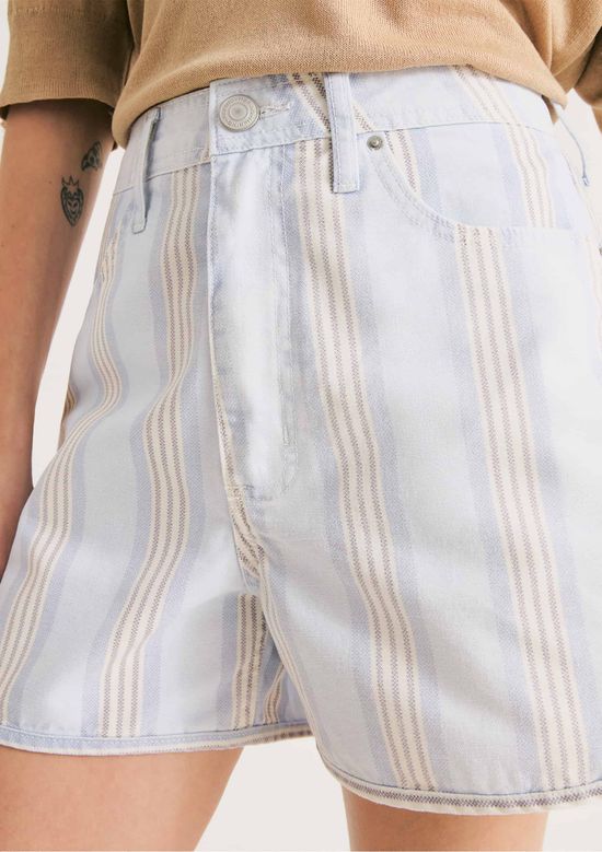 Foto do produto: Shorts Feminino Cintura Baixa Em Sarja - Azul