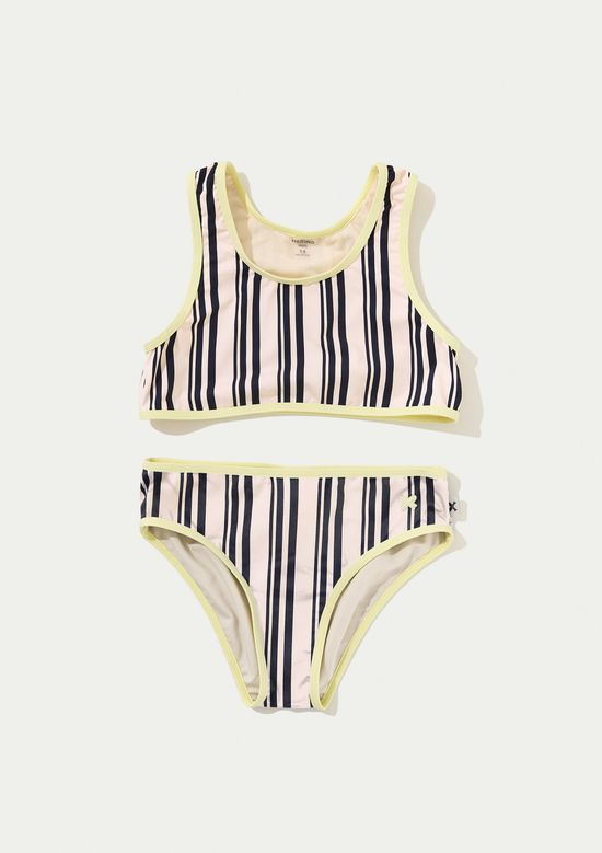 Foto do produto: Conjunto Biquíni Infantil Listrado Proteção UV - Azul