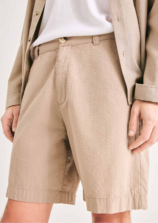 Foto do produto: Bermuda Masculina Reta Anarruga - Bege