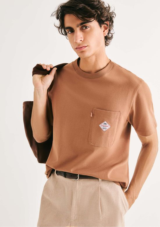 Foto do produto: Camiseta Masculina Comfort Em Algodão - Marrom