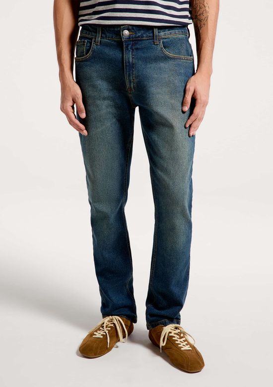 Foto do produto: Calça Jeans Masculina Slim Com elastano - Azul