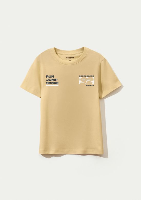 Foto do produto: Camiseta Infantil Menino Manga Curta Com Estampa - Amarelo