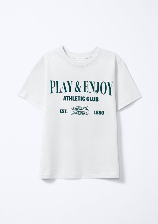 Foto do produto: Camiseta Infantil Menino Manga Curta Com Estampa - Branco
