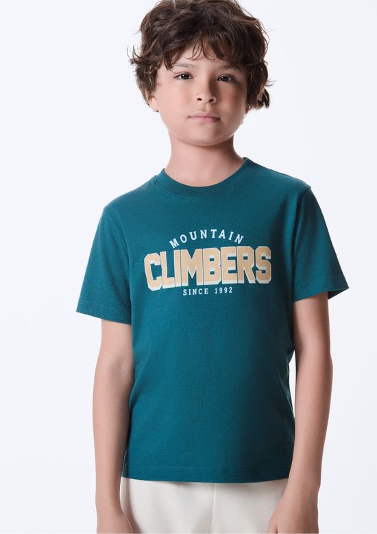 Foto do produto: Camiseta Infantil Menino Manga Curta Com Estampa - Verde