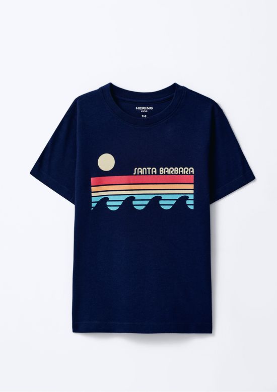 Foto do produto: Camiseta Infantil Menino Manga Curta Com Estampa - Azul