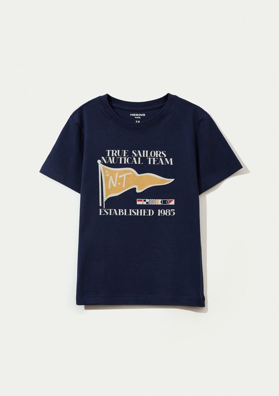 Foto do produto: Camiseta Infantil Menino Manga Curta Com Estampa - Azul