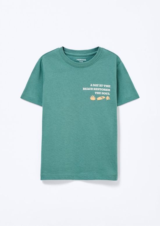 Foto do produto: Camiseta Infantil Menino Manga Curta Com Estampa - Verde