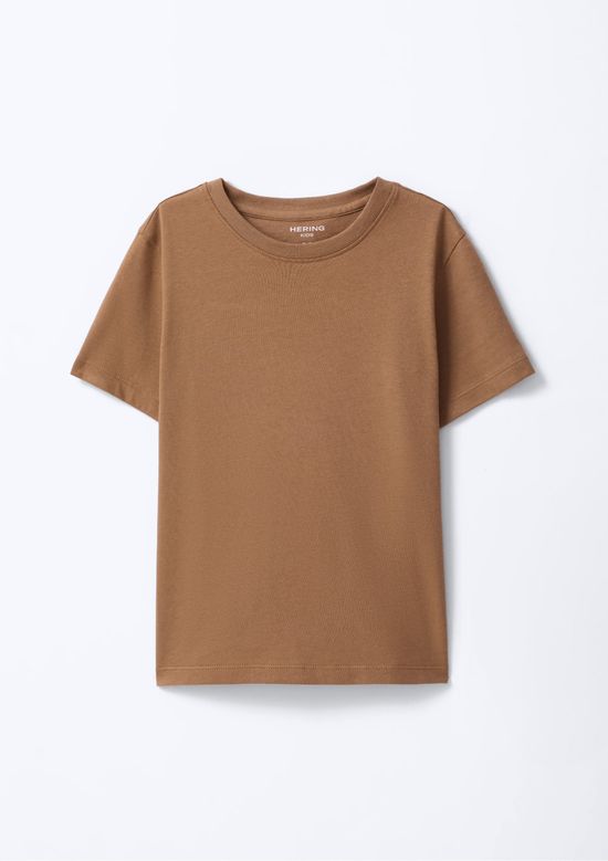Foto do produto: Camiseta Básica Infantil Menino Manga Curta Slim - Caqui