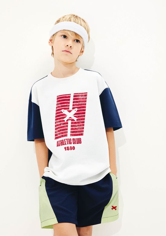 Foto do produto: Camiseta Infantil Menino Oversized Estampada - Off white