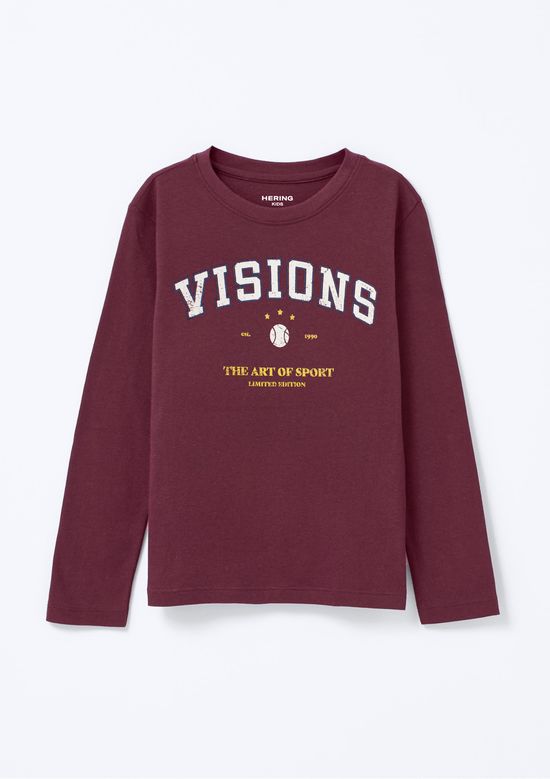 Foto do produto: Camiseta Infantil Menino Manga Longa Com Estampa Hering Kids - Vinho