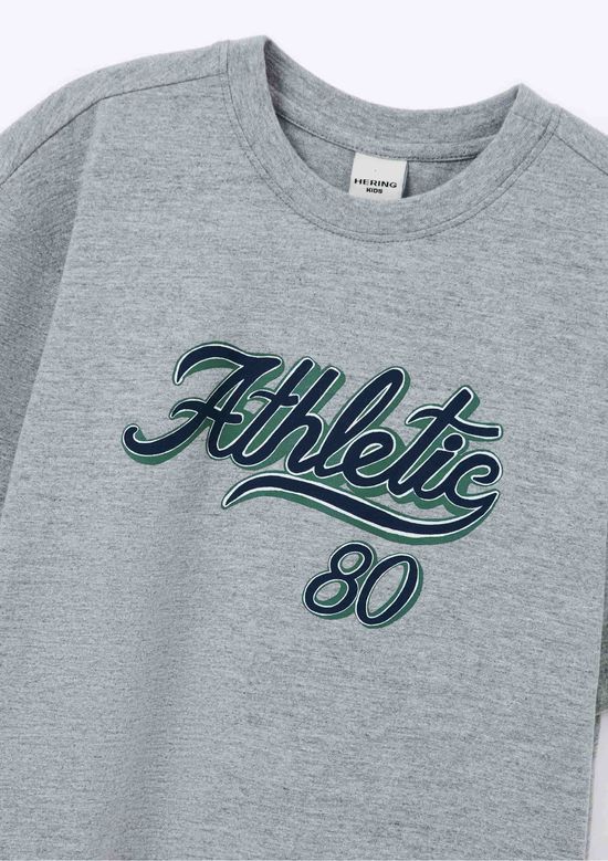 Foto do produto: Camiseta Infantil Menino Oversized Estampada - Cinza