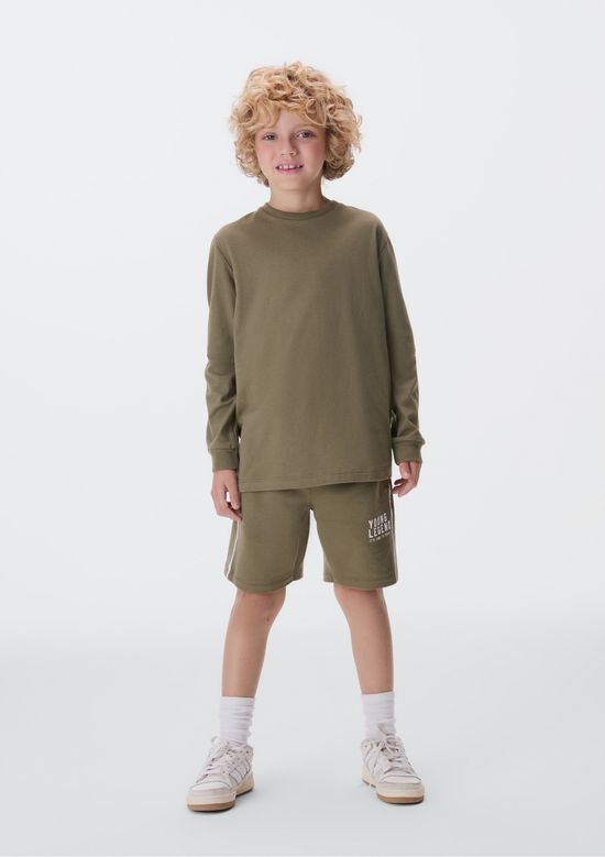 Foto do produto: Camiseta Básica Infantil Menino Manga Longa - Verde