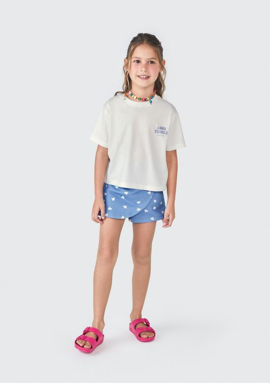 Foto do produto: Conjunto Curto Infantil Menina - Off white