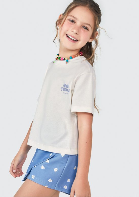 Foto do produto: Conjunto Curto Infantil Menina - Off white