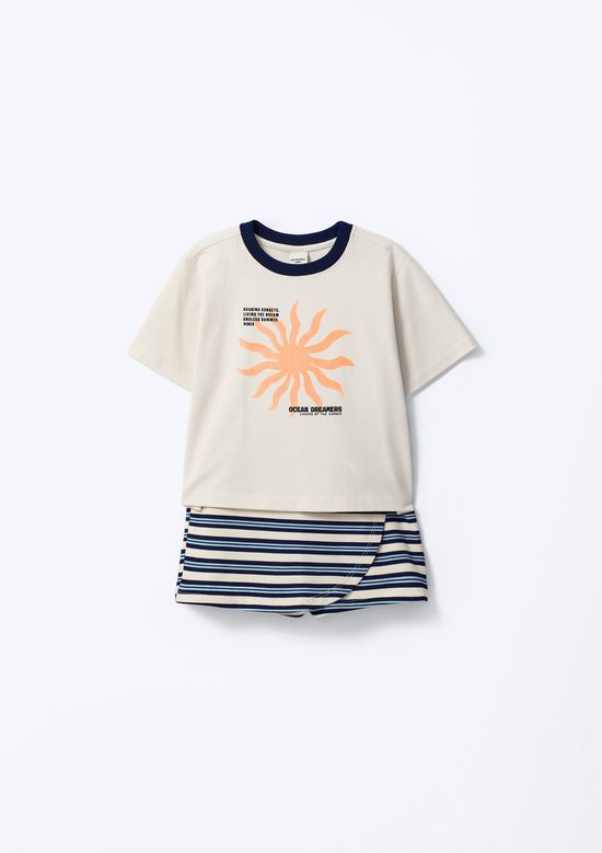 Foto do produto: Conjunto Curto Infantil Menina Estampado - Azul