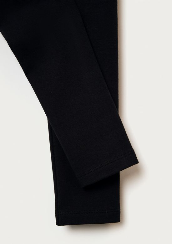Foto do produto: Calça Legging Básica Infantil Menina Em Moletom Peluciado - Preto