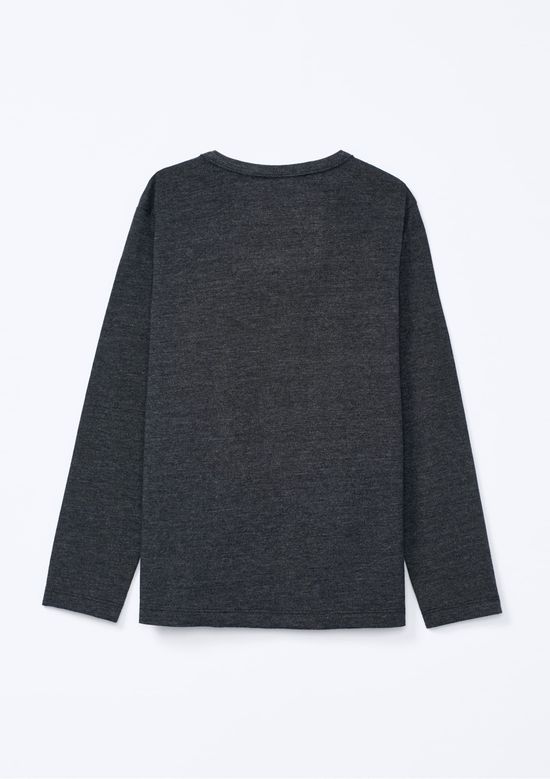 Foto do produto: Camiseta Básica Infantil Unissex Manga Longa - Cinza