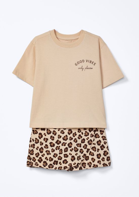 Foto do produto: Conjunto Curto Infantil Menina - Bege