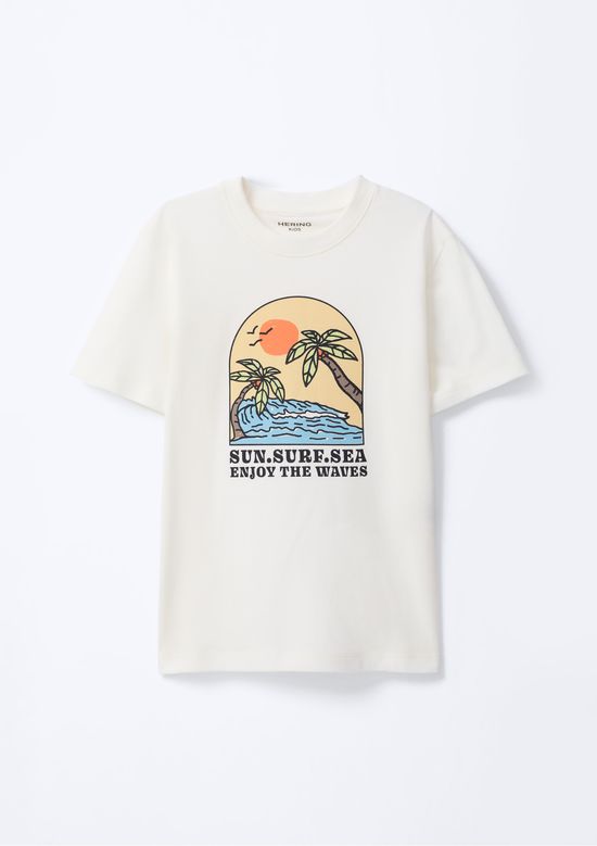 Foto do produto: Conjunto Infantil Menino Curto Com Estampa - Off white