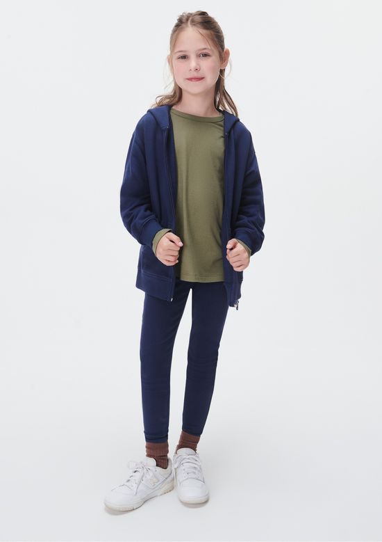 Foto do produto: Jaqueta Básica Infantil Unissex Com Capuz - Azul