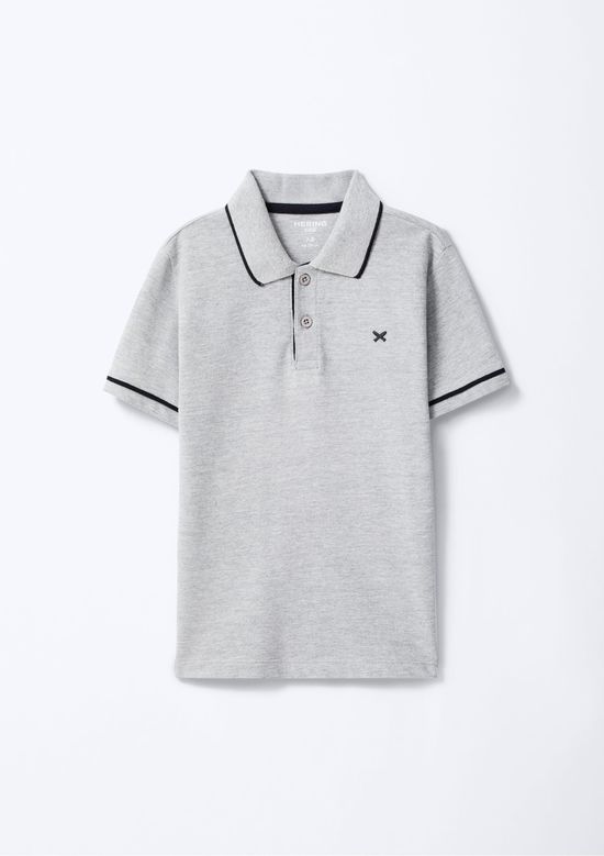 Foto do produto: Camisa Polo Básica Menino De Algodão Com Bordado - Cinza