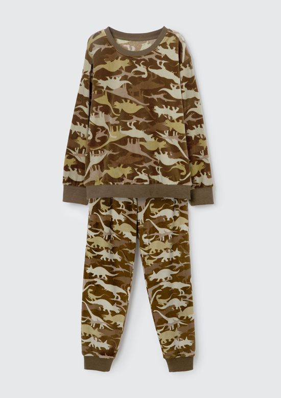 Foto do produto: Pijama Longo Infantil Menino Estampado - Verde