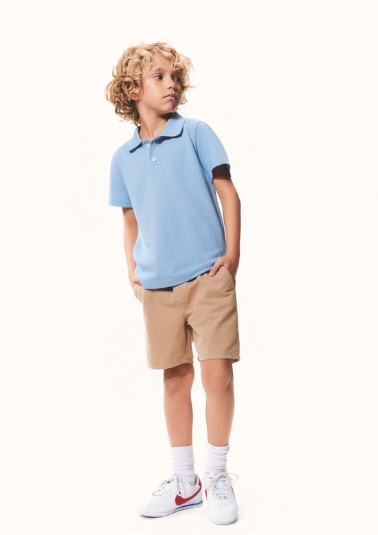 Foto do produto: Camisa Polo Infantil Menino Manga Curta Em Piquet - Azul