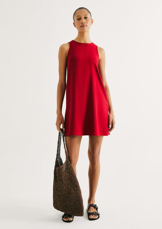 Foto do produto: Vestido Curto Reto Em Viscose - Vermelho