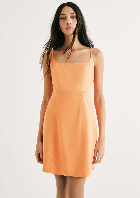 Foto do produto: Vestido Curto Com Linho - Laranja