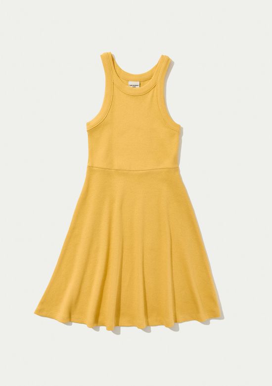 Foto do produto: Vestido Infantil Curto Canelado - Amarelo