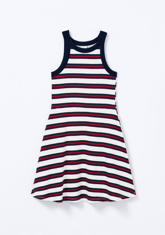 Foto do produto: Vestido Infantil Curto Em Ribana Canelada - Vermelho