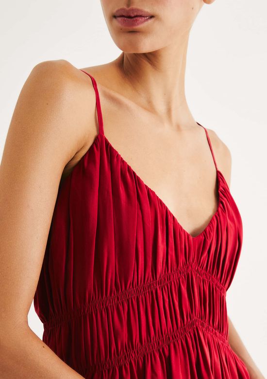 Foto do produto: Vestido Longo Em Peach Touch - Vermelho