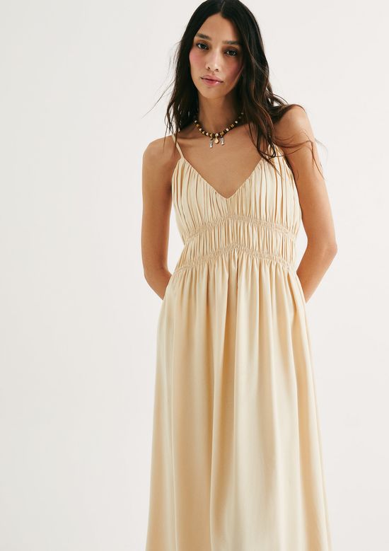 Foto do produto: Vestido Longo Em Peach Touch - Amarelo