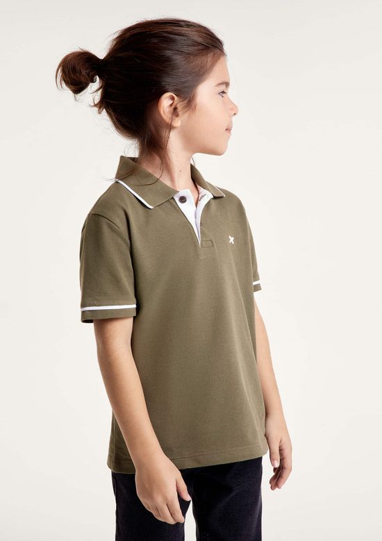 Foto do produto: Camisa Polo Básica Menino De Algodão Com Bordado - Verde