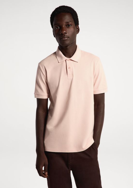 Foto do produto: Camisa Polo Básica Masculina Manga Curta Em Piquet - Rosa