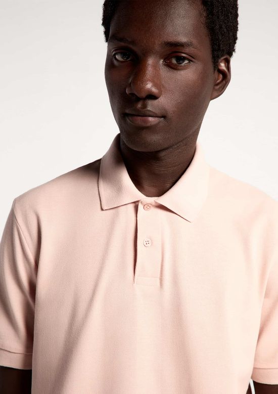 Foto do produto: Camisa Polo Básica Masculina Manga Curta Em Piquet - Rosa