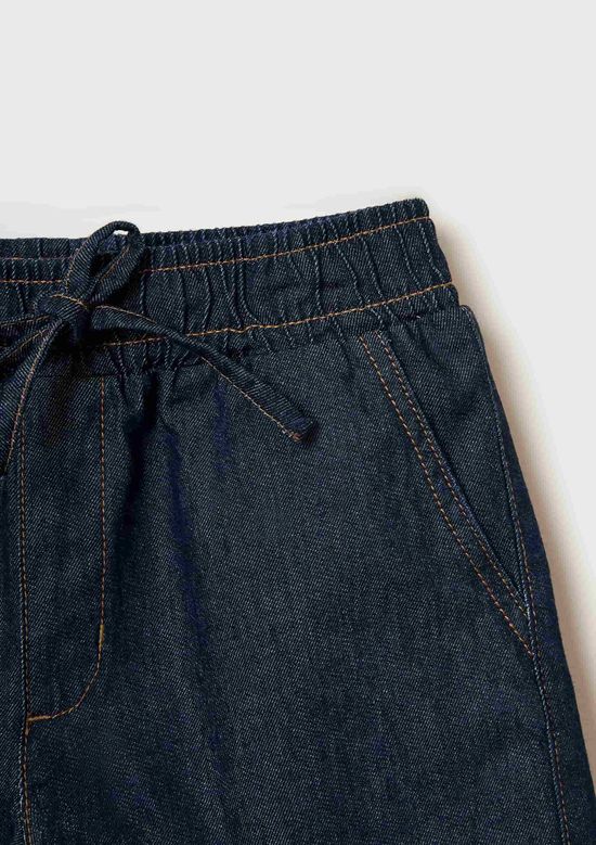 Foto do produto: Shorts Jeans Infantil Menina Com Cordão - Azul
