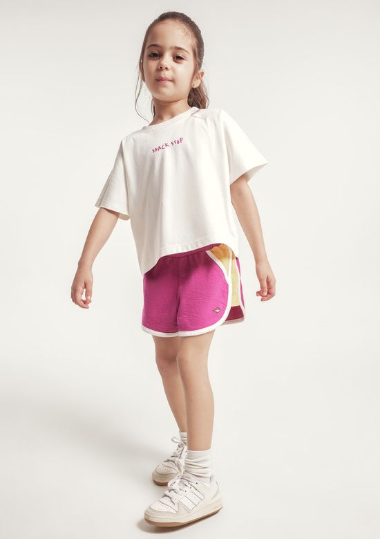 Foto do produto: Shorts Infantil Menina Runner Texturizado - Rosa