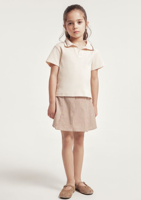 Foto do produto: Shorts Saia Infantil Anarruga Fio Tinto - Marrom