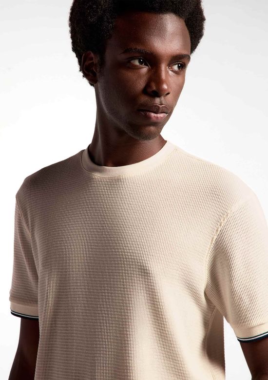 Foto do produto: Camiseta Masculina Manga Curta Em Malha Thermal - Bege