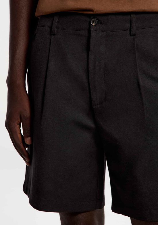 Foto do produto: Bermuda Masculina Alfaiataria Reta - Azul