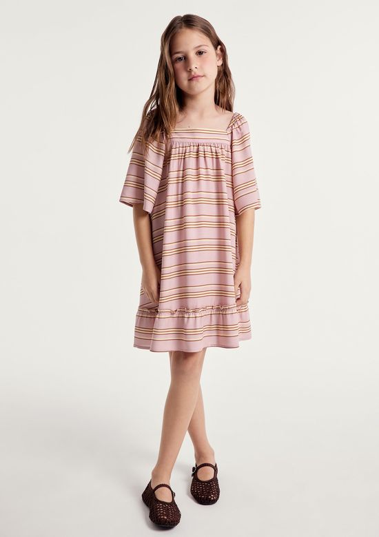 Foto do produto: Vestido Infantil Com Mangas Bufantes - Rosa