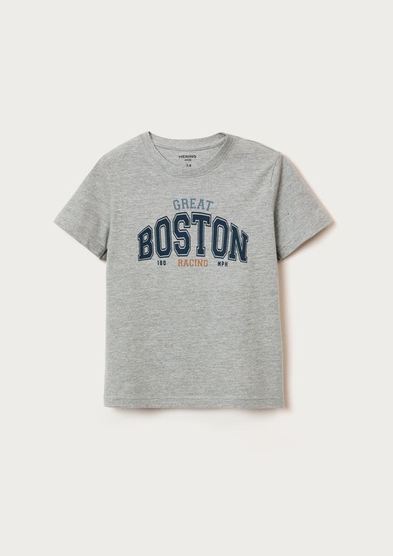 Foto do produto: Camiseta Infantil Menino Manga Curta Com Estampa - Cinza