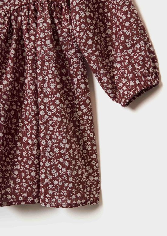 Foto do produto: Vestido Infantil Manga Longa Estampado - Vermelho