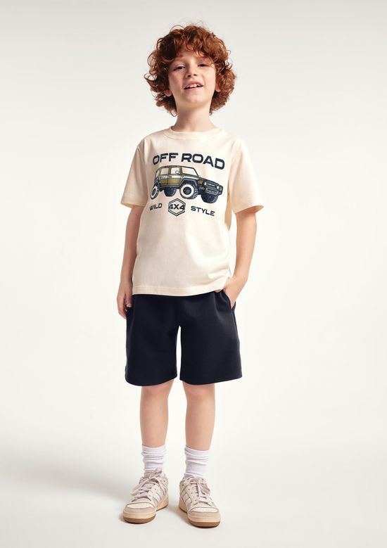 Foto do produto: Conjunto Infantil Menino Curto Com Estampa - Off white