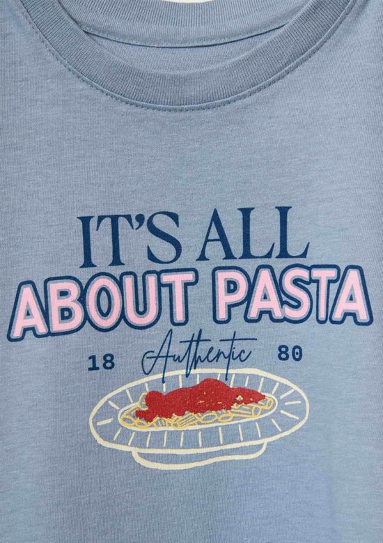 Foto do produto: Blusa Infantil Menina Manga Curta Com Estampa - Azul