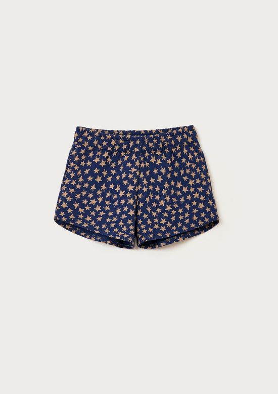 Foto do produto: Shorts Infantil Menina Cós Elástico Estampado - Azul