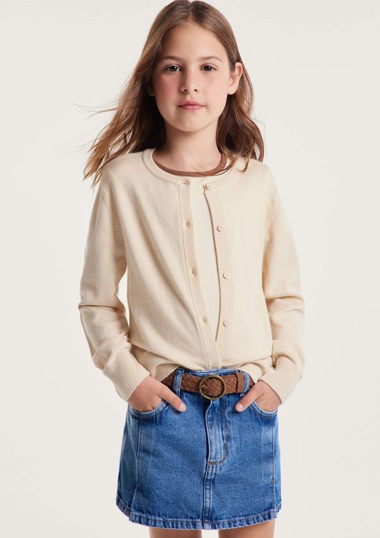 Foto do produto: Shorts Saia Infantil Jeans Estonado - Azul